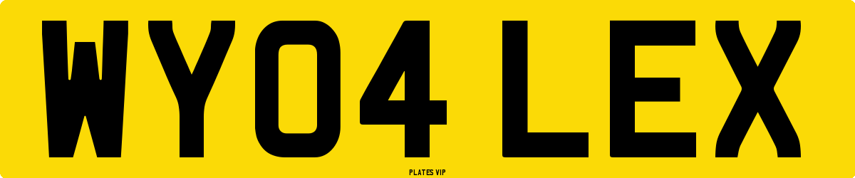 WY04 LEX Number Plate