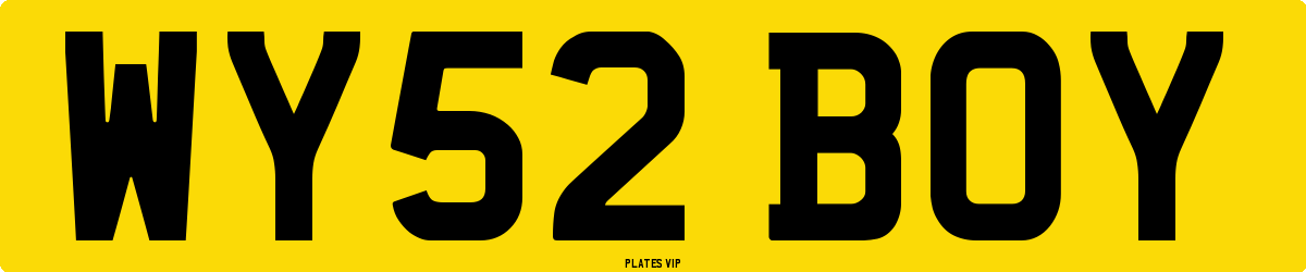 WY52 BOY Number Plate