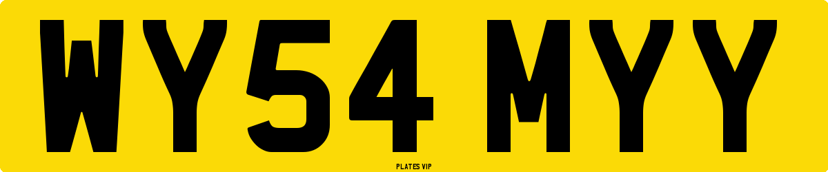 WY54 MYY Number Plate