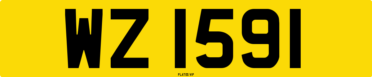 WZ 1591 Number Plate
