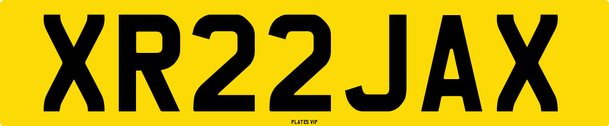 X R22JA X Number Plate