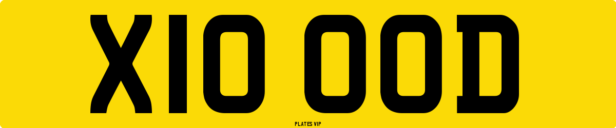X10 OOD Number Plate