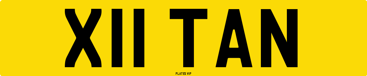 X11 TAN Number Plate