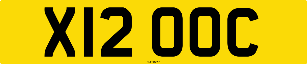 X12 OOC Number Plate