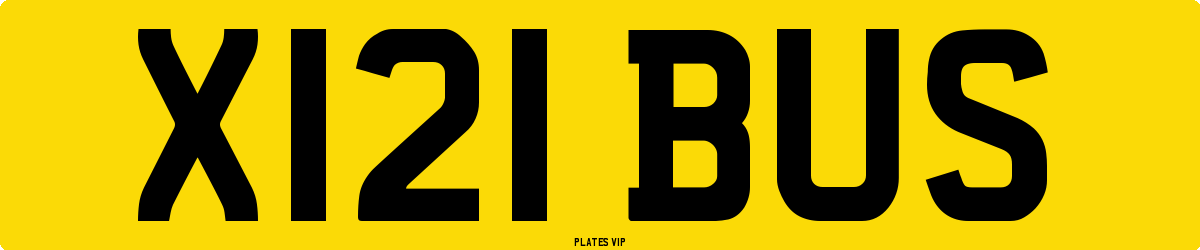 X121 BUS Number Plate