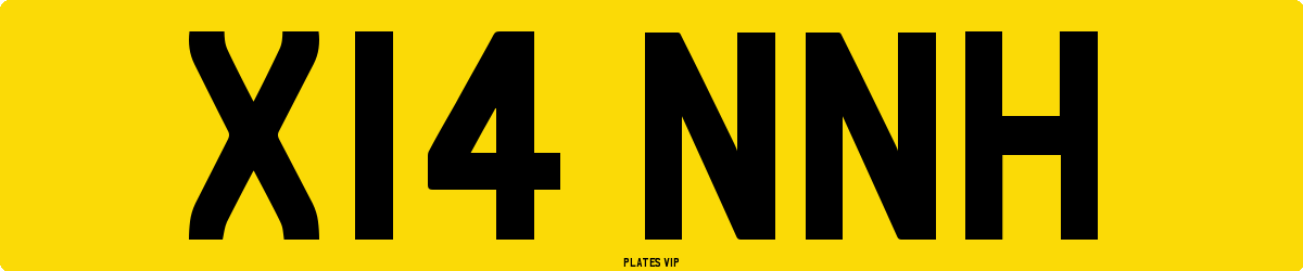 X14 NNH Number Plate