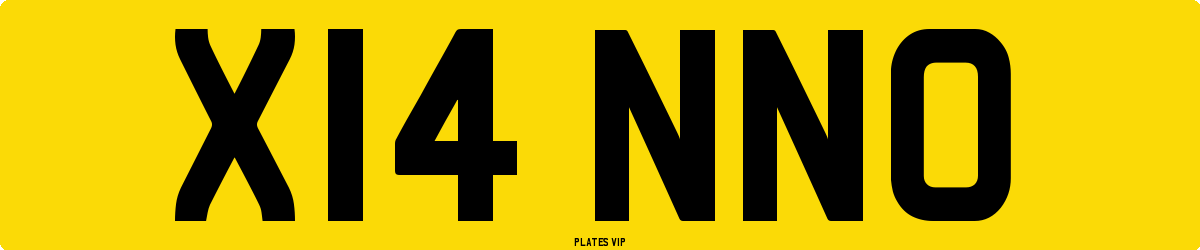 X14 NNO Number Plate