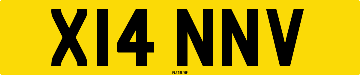 X14 NNV Number Plate