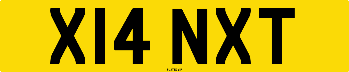 X14 NXT Number Plate
