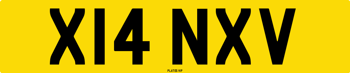X14 NXV Number Plate