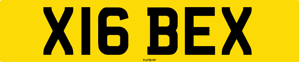 X16 BEX Number Plate