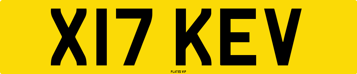 X17 KEV Number Plate