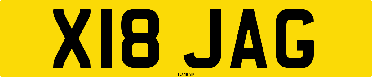 X18 JAG Number Plate
