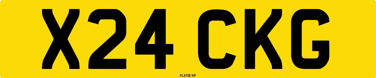 X24 CKG Number Plate