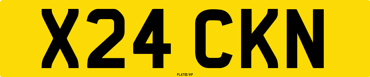 X24 CKN Number Plate