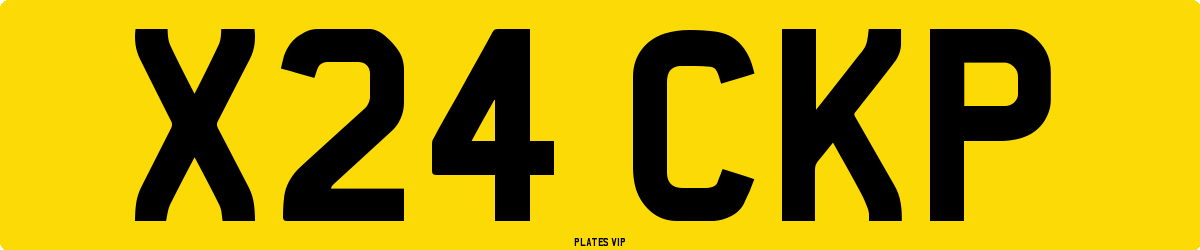X24 CKP Number Plate