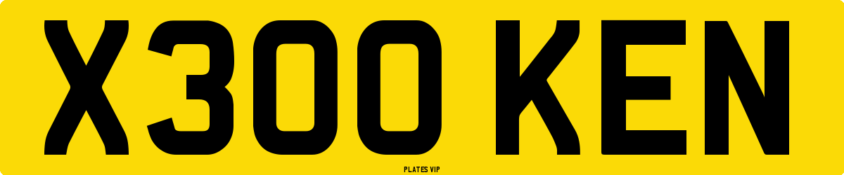 X300 KEN Number Plate