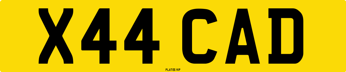 X44 CAD Number Plate