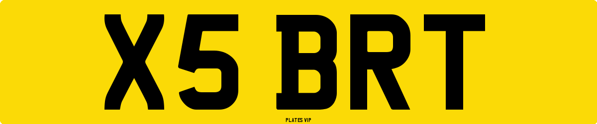 X5 BRT Number Plate