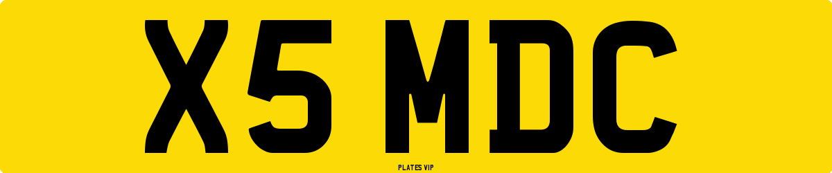 X5 MDC Number Plate