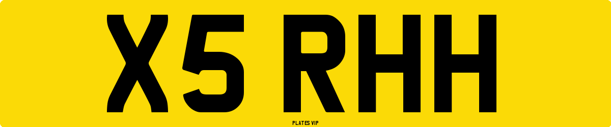 X5 RHH Number Plate