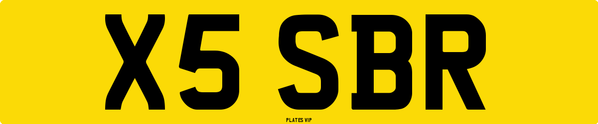 X5 SBR Number Plate