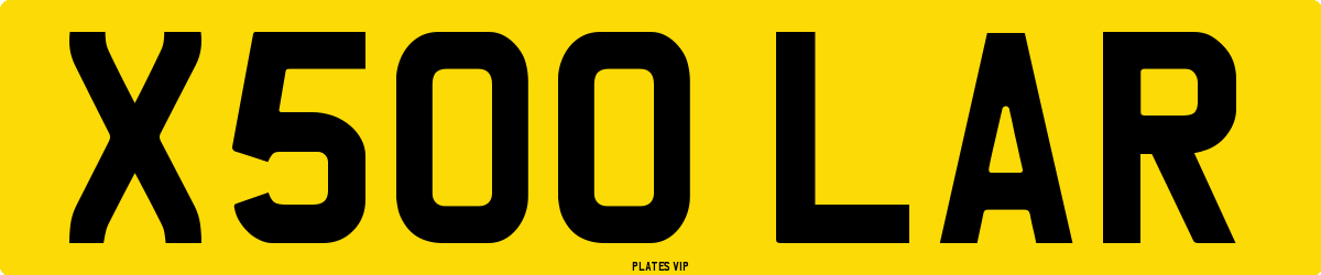 X500 LAR Number Plate