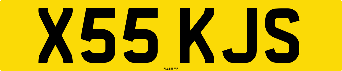 X55 KJS Number Plate
