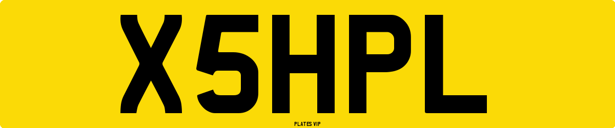 X5HPL Number Plate
