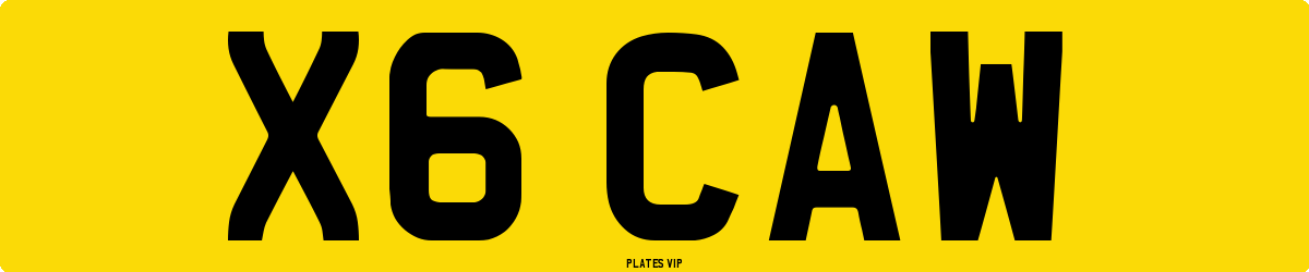 X6 CAW Number Plate