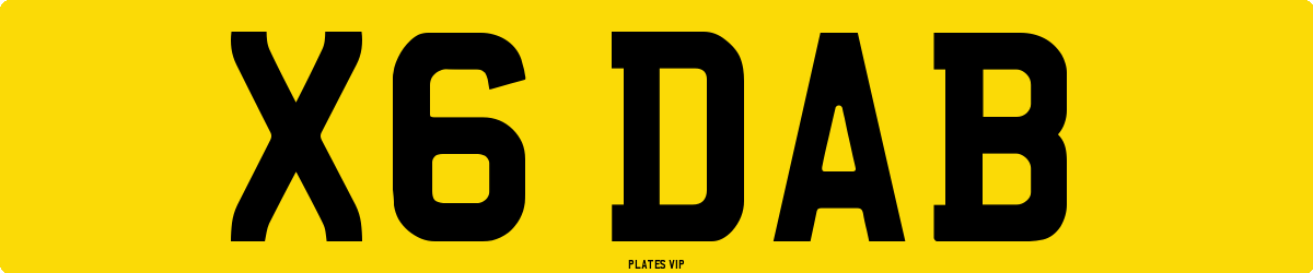 X6 DAB Number Plate