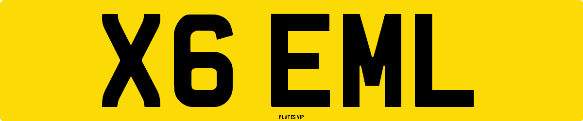 X6 EML Number Plate