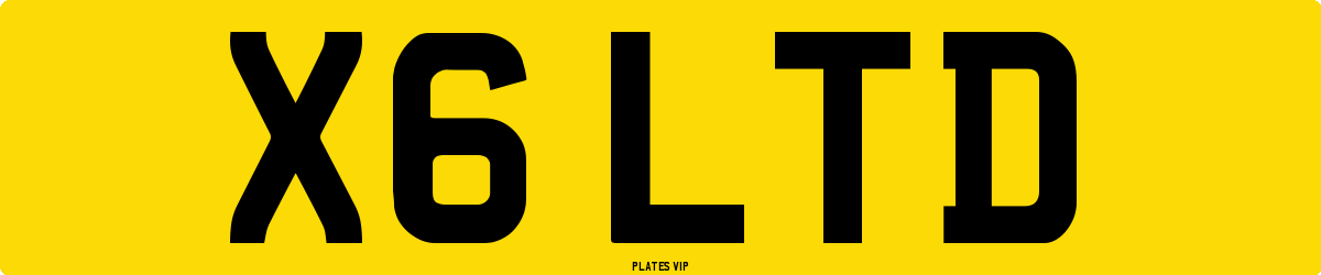 X6 LTD Number Plate