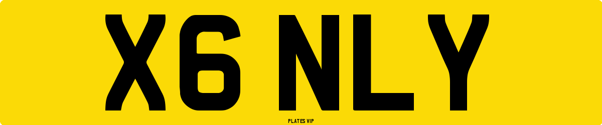 X6 NLY Number Plate