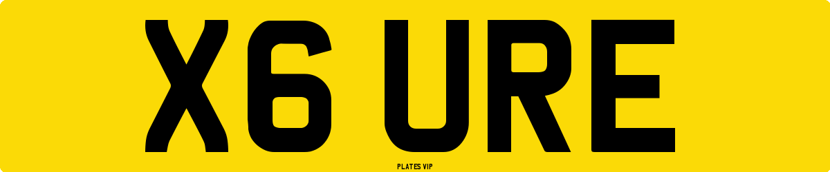 X6 URE Number Plate