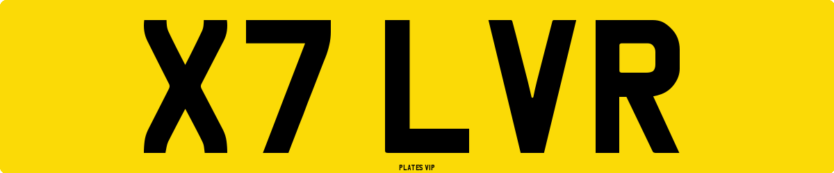 X7 LVR Number Plate