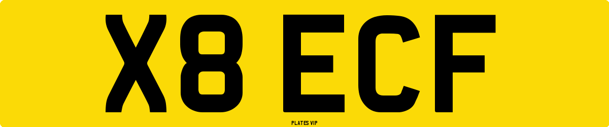 X8 ECF Number Plate