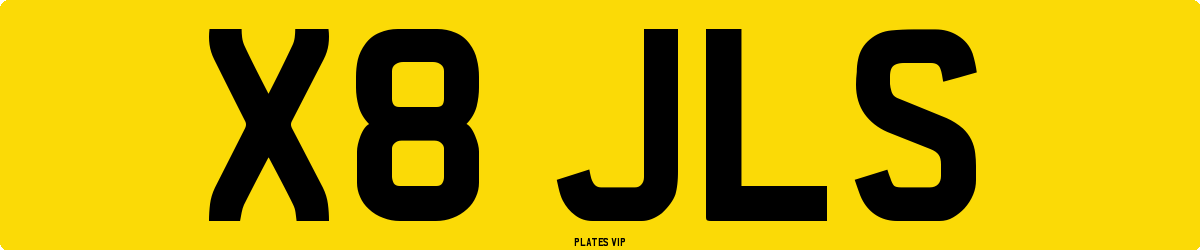 X8 JLS Number Plate