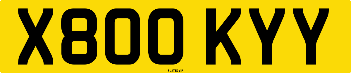 X800 KYY Number Plate