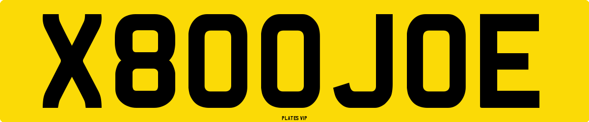 X800JOE Number Plate