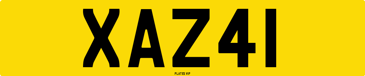 XAZ41 Number Plate