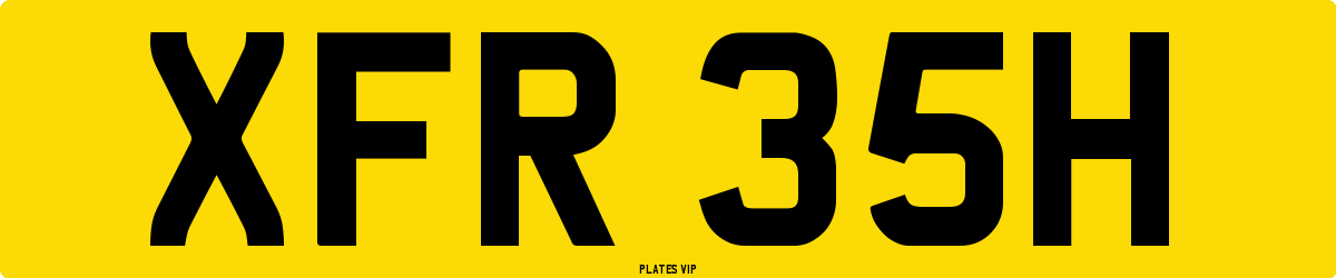 XFR 35H Number Plate
