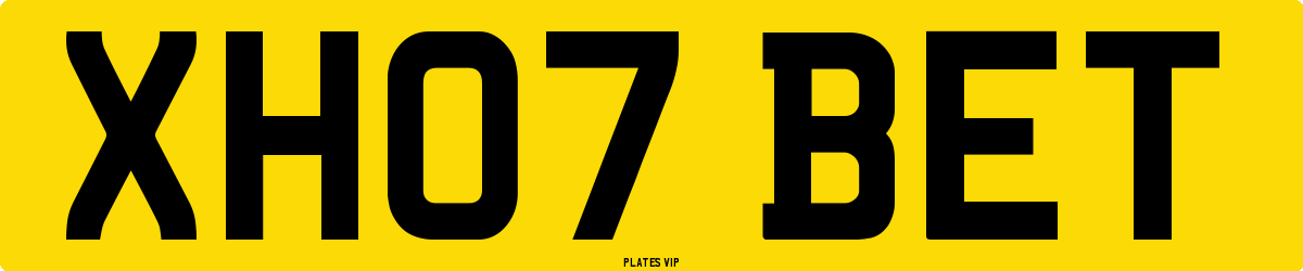 XH07 BET Number Plate