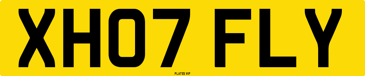 XH07 FLY Number Plate
