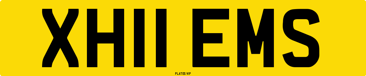 XH11 EMS Number Plate