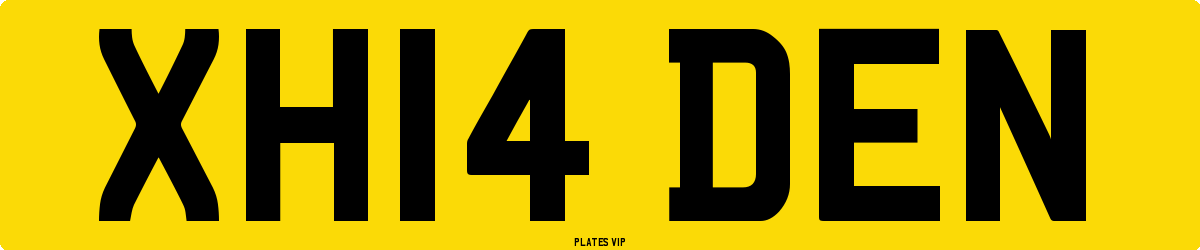 XH14 DEN Number Plate