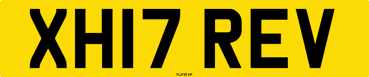 XH17 REV Number Plate