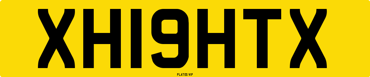 XH19HTX Number Plate