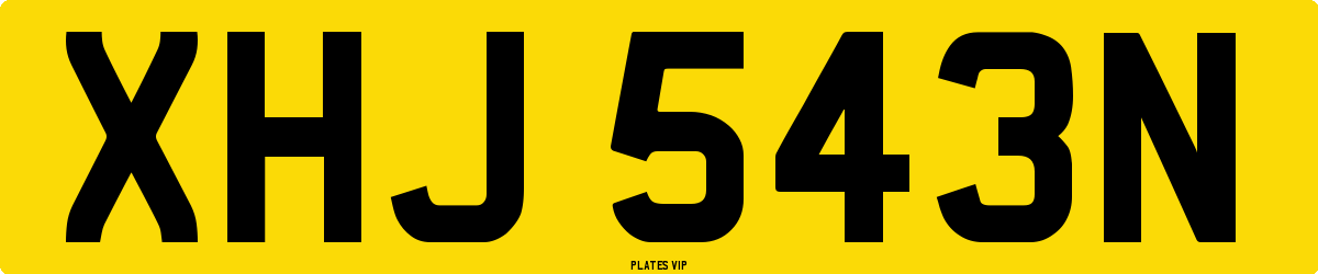 XHJ 543N Number Plate