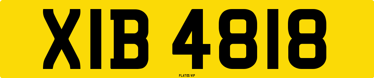 XIB 4818 Number Plate